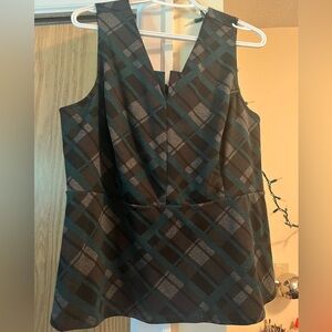 Plaid peplum top